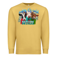 Antique Gold heifers its cold outside Premium Sweatshirt - CowGirlArtShop