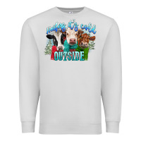 Dove Grey heifers its cold outside Premium Sweatshirt - CowGirlArtShop