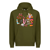 Army Green oh how he loves us Premium Hoodie - CowGirlArtShop