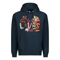Navy oh how he loves us Premium Hoodie - CowGirlArtShop
