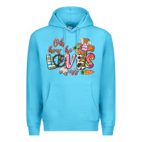 Ocean Blue oh how he loves us Premium Hoodie - CowGirlArtShop