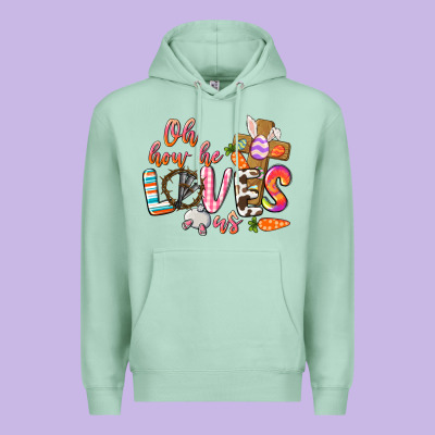 Oh How He Loves Us Premium Hoodie Designed By Cowgirlartshop