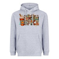 Heather Grey my blood type is pumpkin spice Heavyweight Hoodie - CowGirlArtShop