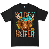 Black not today heifer long haired cow Premium Tee - Jasminsmagicworld
