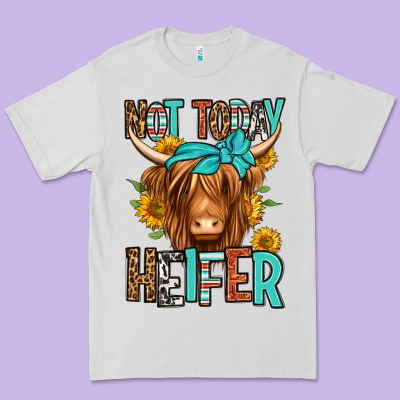 Not Today Heifer Long Haired Cow Premium Tee Designed By Jasminsmagicworld