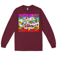 Burgundy Pride Vibes LGBTQ+ Tumbler Long Sleeve Tee - BundleAndBundleShop