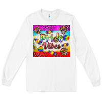 White Pride Vibes LGBTQ+ Tumbler Long Sleeve Tee - BundleAndBundleShop