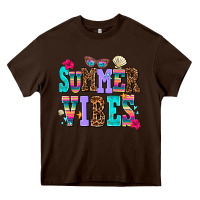 Chocolate Brown summer vibes Heavy Core Tee - AdoDesignShop