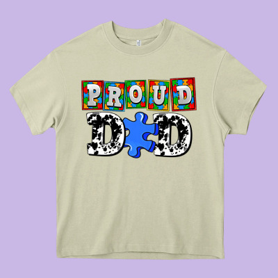 Proud Dad Heavy Core Tee Designed By Adodesignshop