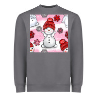 Storm cute snowman and snow flakes seamless pattern bbs Heavyweight Sweatshirt - BundleAndBundleShop