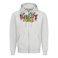 Dove Grey Sassy Claus Zipper Hoodie - texasbilliewilder