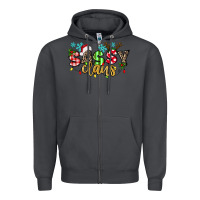 Smoke Sassy Claus Zipper Hoodie - texasbilliewilder