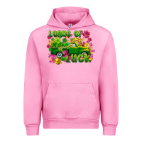 Fuchsia Pink loads of luck Urban Hoodie - FaDigitalArtStudio