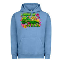 Pigment Pebble Blue loads of luck Urban Hoodie - FaDigitalArtStudio