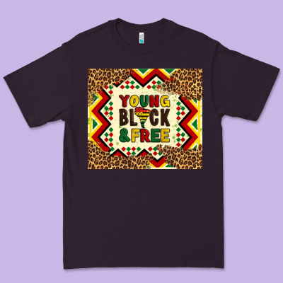 Young Black And Free Premium Tee Designed By Artiststas