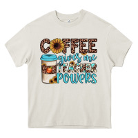 Cream coffee gives me teacher powers Heavy Core Tee - JahusDesignShop
