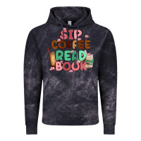 Cloud Black sip coffee read book Vintage Hoodie - MaliasSmallBusiness