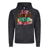 Vintage Black sip coffee read book Vintage Hoodie - MaliasSmallBusiness