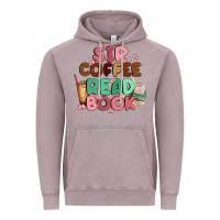 Vintage Zinc sip coffee read book Vintage Hoodie - MaliasSmallBusiness