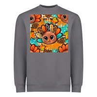 Storm thanksgiving turkey and cone with tartan seamless pattern bbs Heavyweight Sweatshirt - BundleAndBundleShop