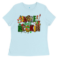 Baby Blue jingle bell rockin Ladies Tee - AdoDesignShop