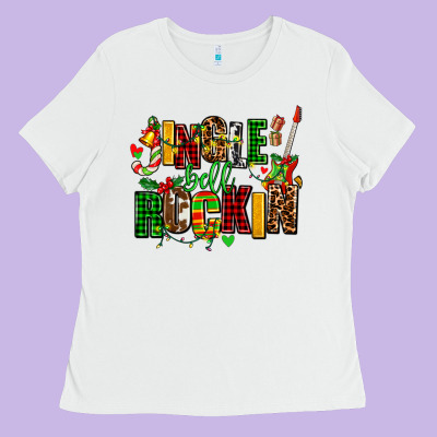 Jingle Bell Rockin Ladies Tee Designed By Adodesignshop