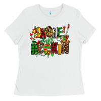 White jingle bell rockin Ladies Tee - AdoDesignShop