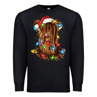 Black christmas heifer cow gnome Premium Sweatshirt - CowGirlArtShop