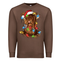 Chestnut christmas heifer cow gnome Premium Sweatshirt - CowGirlArtShop