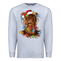 Heather Grey christmas heifer cow gnome Premium Sweatshirt - CowGirlArtShop