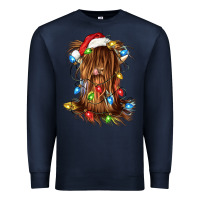 Navy christmas heifer cow gnome Premium Sweatshirt - CowGirlArtShop