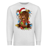 Oatmeal Heather christmas heifer cow gnome Premium Sweatshirt - CowGirlArtShop