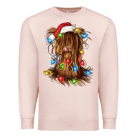 Pale Pink christmas heifer cow gnome Premium Sweatshirt - CowGirlArtShop