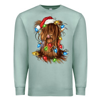 Seafoam christmas heifer cow gnome Premium Sweatshirt - CowGirlArtShop