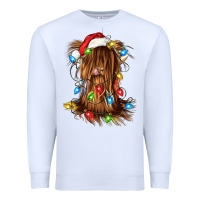 White christmas heifer cow gnome Premium Sweatshirt - CowGirlArtShop