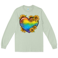 Matcha Pride Heart And Sunflower Long Sleeve Tee - BundleAndBundleShop