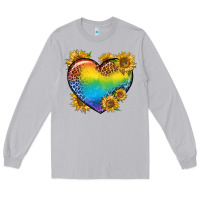Moon Dust Pride Heart And Sunflower Long Sleeve Tee - BundleAndBundleShop
