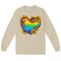 Mushroom Pride Heart And Sunflower Long Sleeve Tee - BundleAndBundleShop