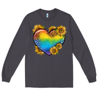 Smoke Pride Heart And Sunflower Long Sleeve Tee - BundleAndBundleShop