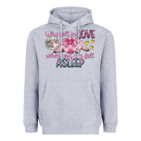 Heather Grey why fall in love when you can fall asleep Heavyweight Hoodie - CowGirlArtShop