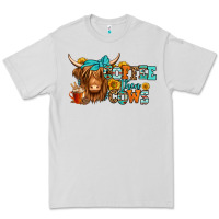 Dove Grey coffee then cows longhaired cow Premium Tee - Jasminsmagicworld