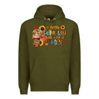 Army Green little pumpkin with a lot of spice Premium Hoodie - CowGirlArtShop