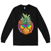 Black pineapple and glasses Long Sleeve Tee - JahusDesignShop