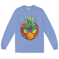 Colony Blue pineapple and glasses Long Sleeve Tee - JahusDesignShop
