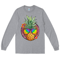 Heather Grey pineapple and glasses Long Sleeve Tee - JahusDesignShop