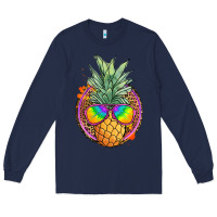 Navy pineapple and glasses Long Sleeve Tee - JahusDesignShop