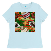 Christmas Cake Seamless Pattern Ladies Tee | Teevron