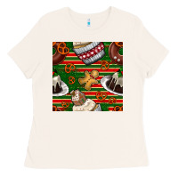 Bone christmas cake seamless pattern Ladies Tee - BundleAndBundleShop