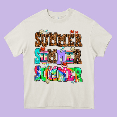 Summer Summer Summer Heavy Core Tee Designed By Adodesignshop