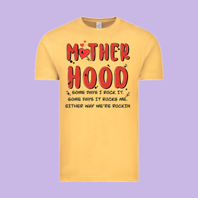 Motherhood Some Day I Rock It Vintage Tee Designed By Maliassmallbusiness